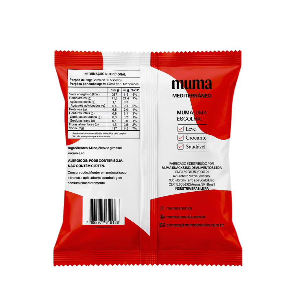 Biscoito Milho Mediterrâneo Minis