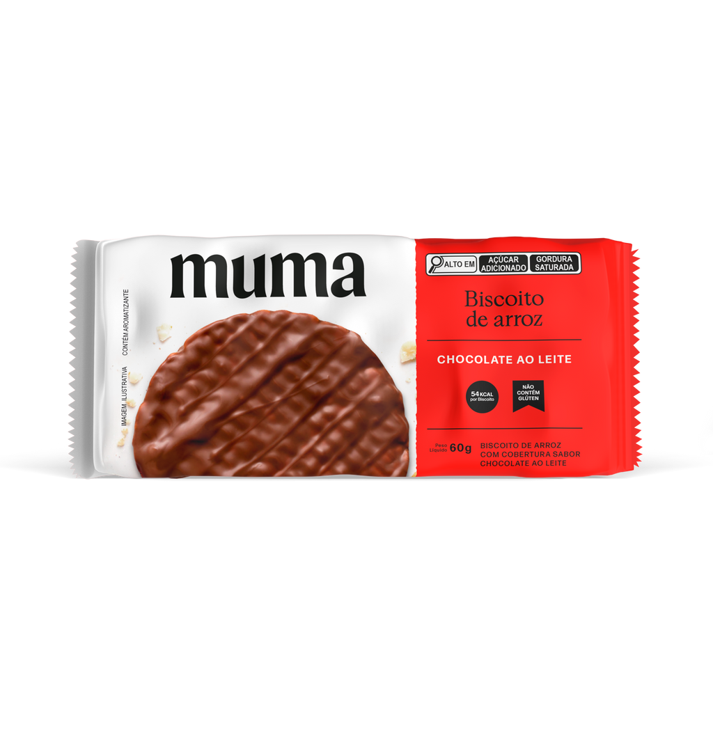 Biscoito de Arroz Chocolate ao Leite 60g