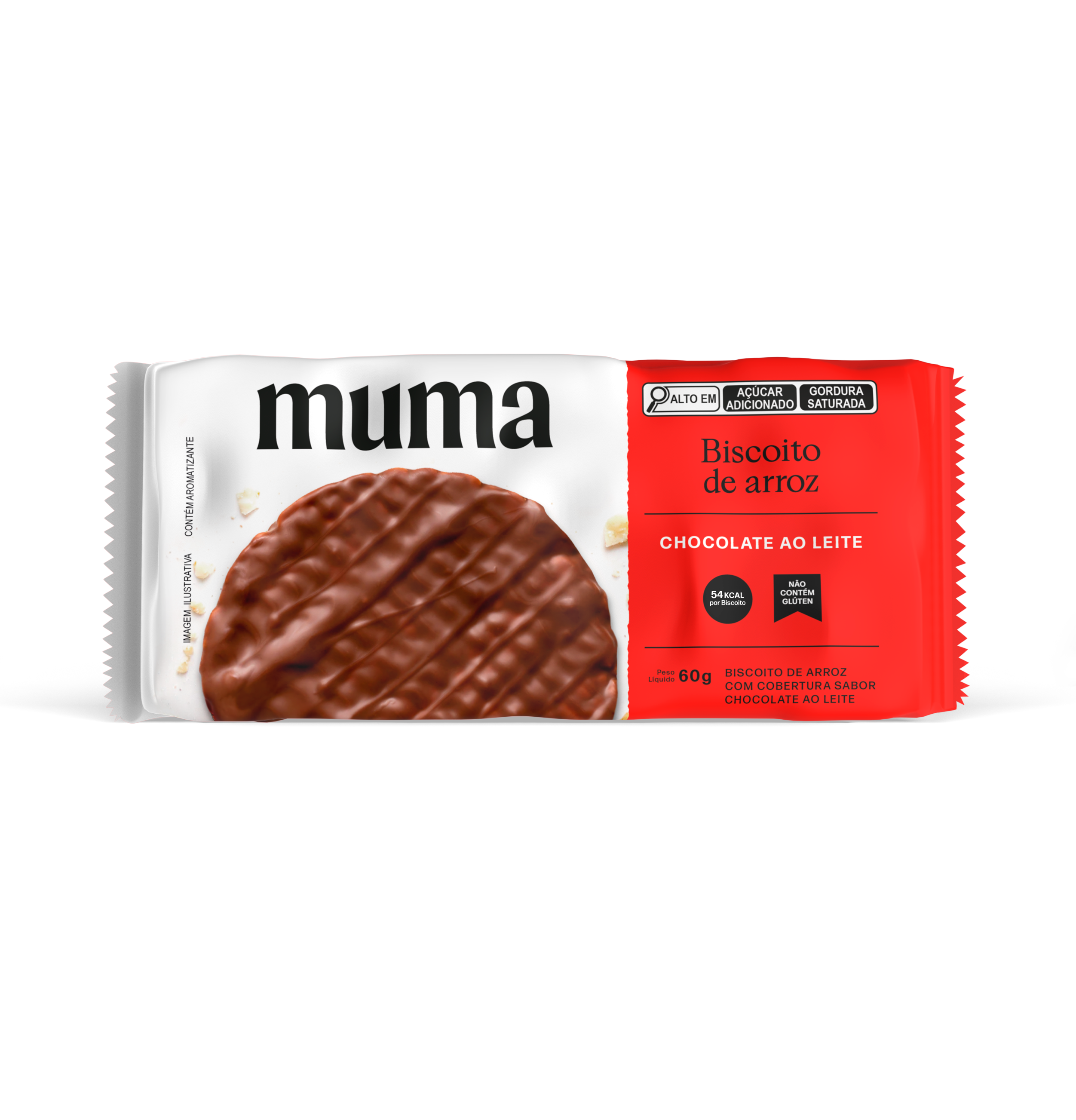 Biscoito de Arroz Chocolate ao Leite 60g
