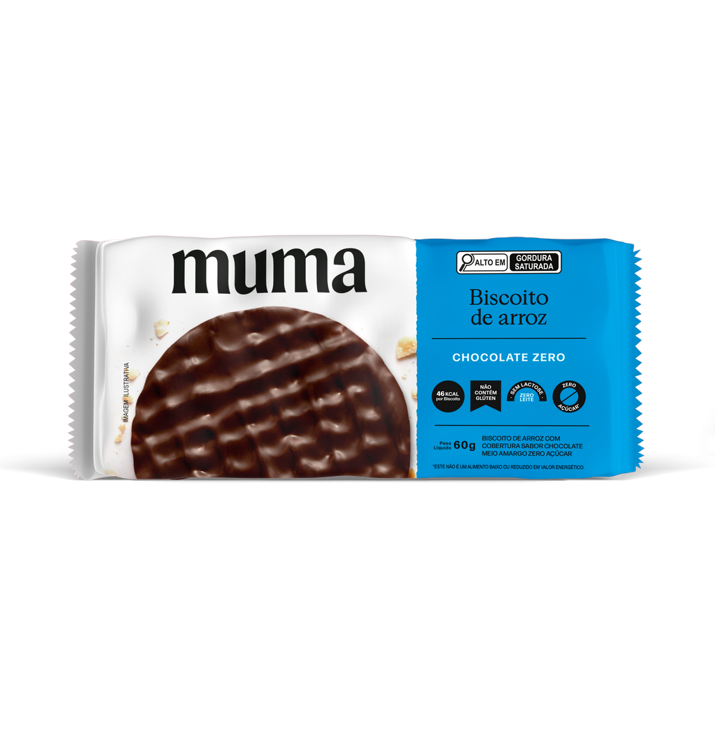 Biscoito de Arroz Chocolate Zero 60g