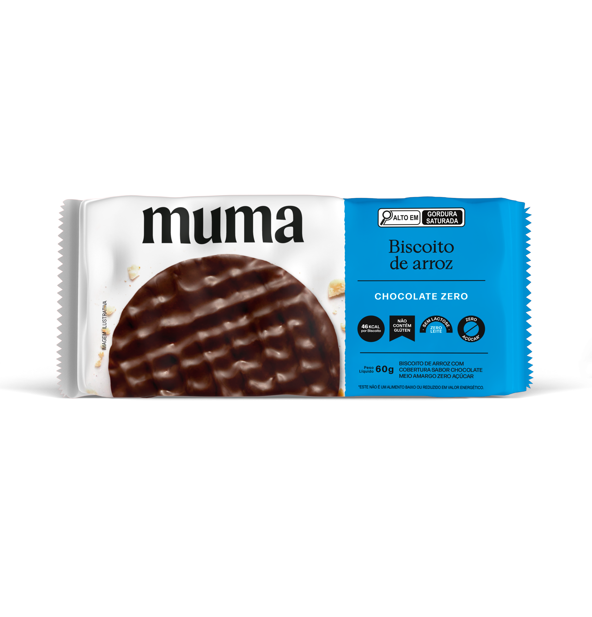 Biscoito de Arroz Chocolate Zero 60g