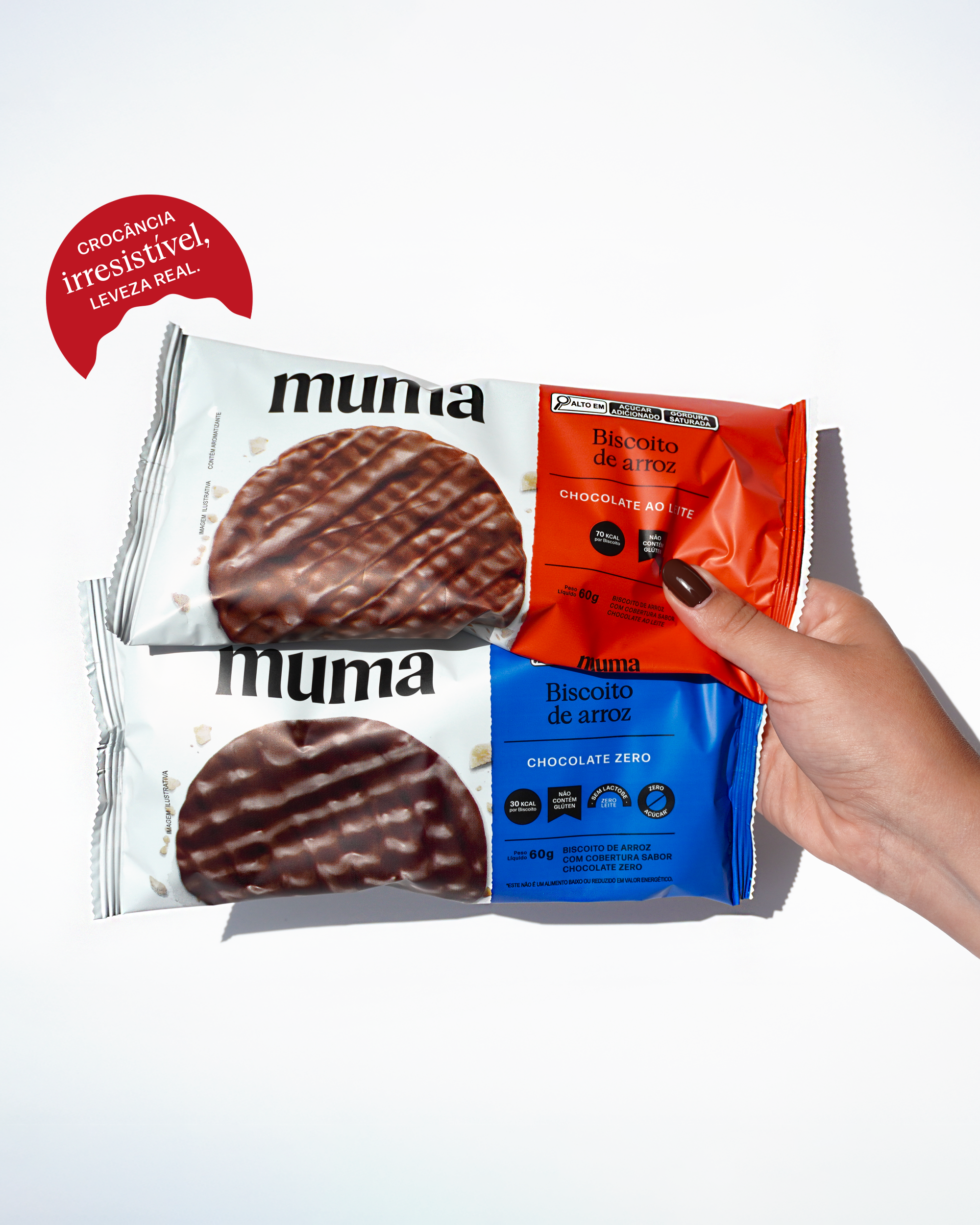 Biscoito de Arroz Chocolate Zero 60g