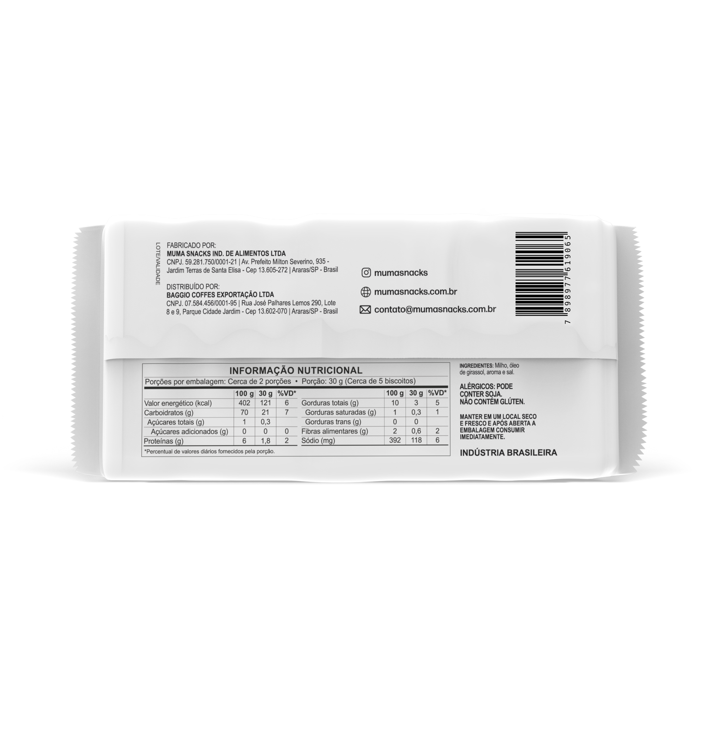 Biscoito Milho Ervas Finas