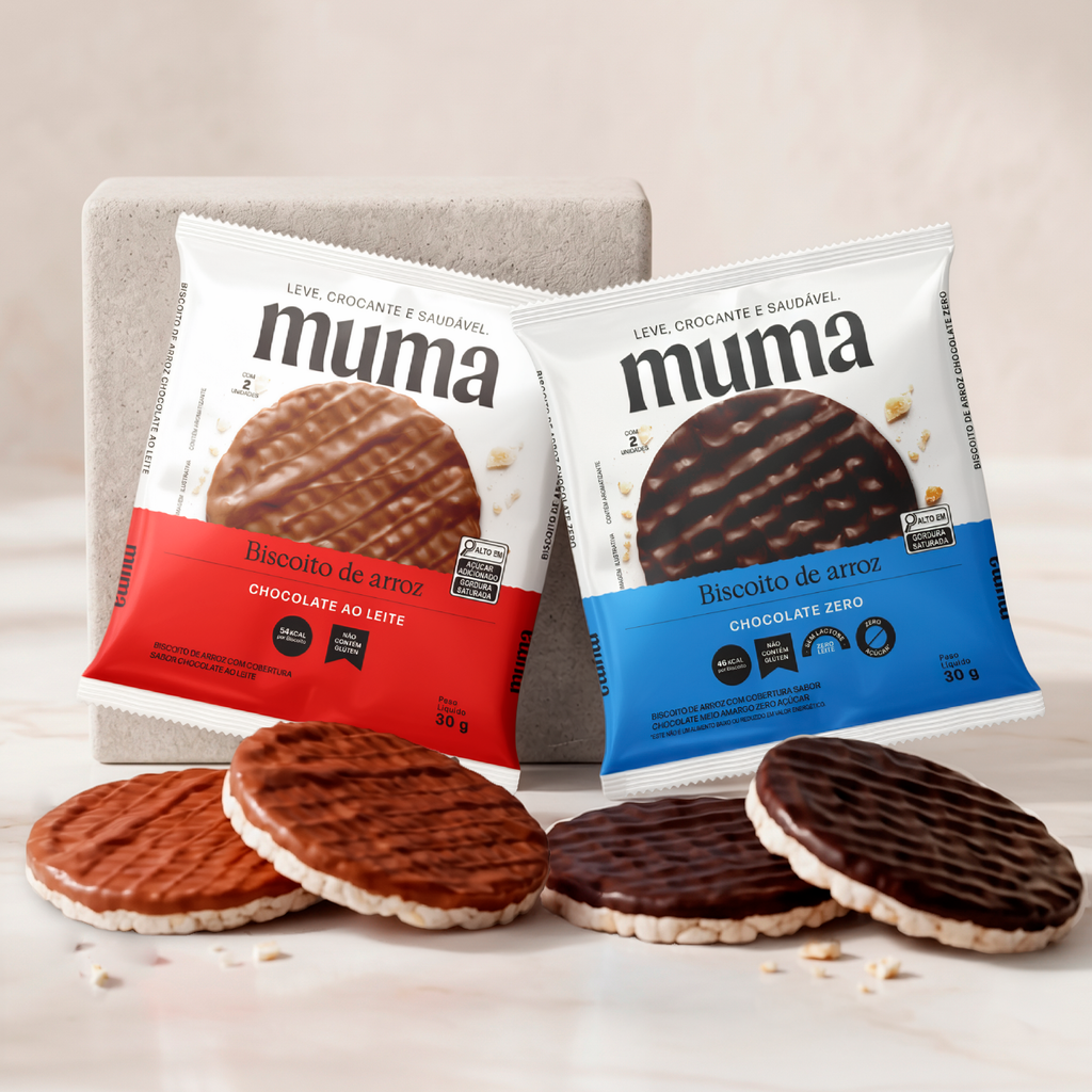 Biscoito de Arroz Chocolate ao Leite 30g (Individual)