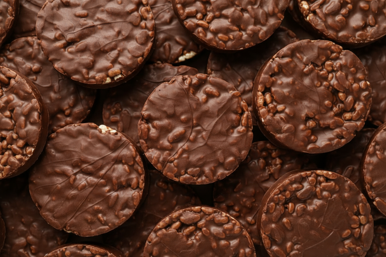 chocolate rice cake for background