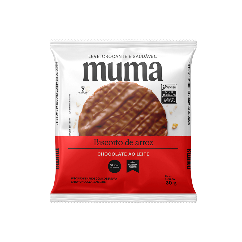Biscoito de Arroz Chocolate ao Leite 30g (Individual)