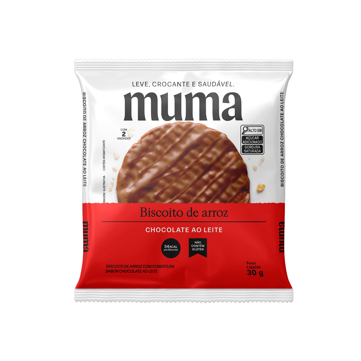 Biscoito de Arroz Chocolate ao Leite 30g (Individual)