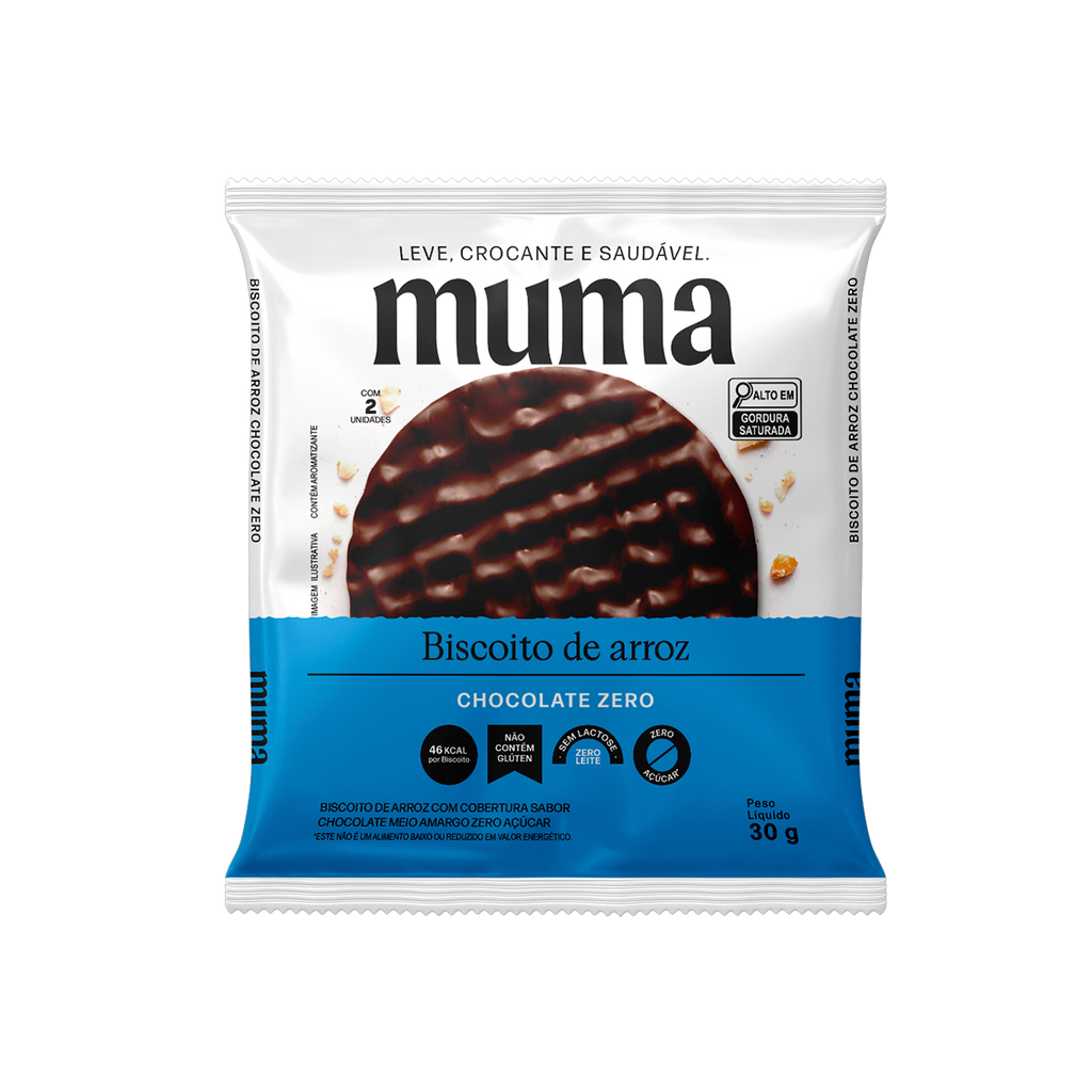 Biscoito de Arroz Chocolate Zero 30g (Individual)